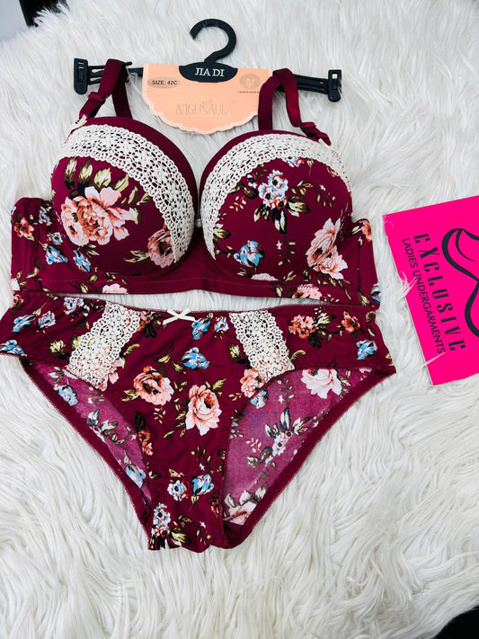 Floral Bridal set Blossom Beauty 2-Piece Lingerie Set