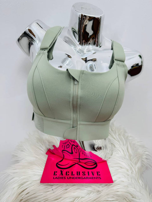 Multifunctional Heavy Front Zipper Sports Bra