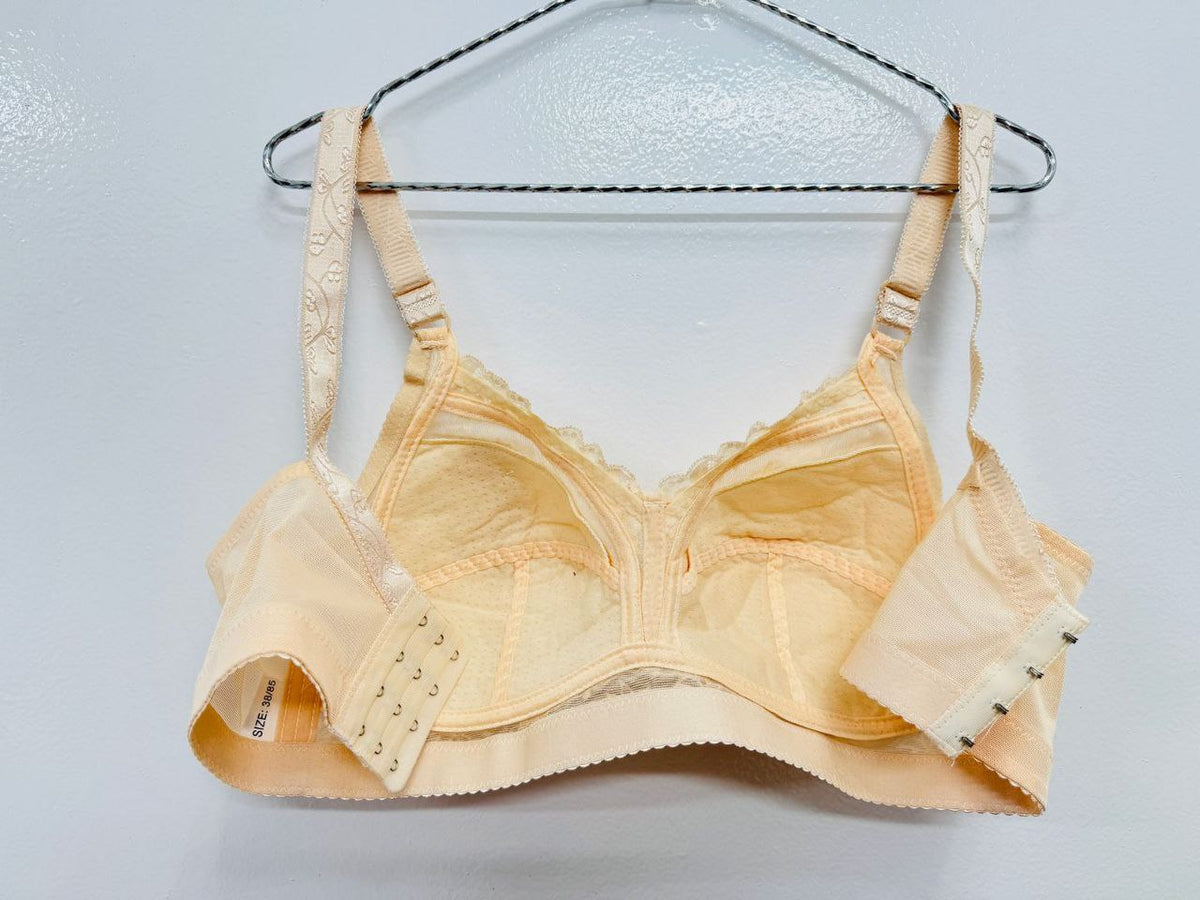 Padless and wireless light weight Bra Floral Mesh