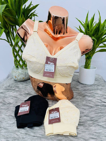 Imported Trylo Krutika Chikan No Wire Bra(Cross Fit)