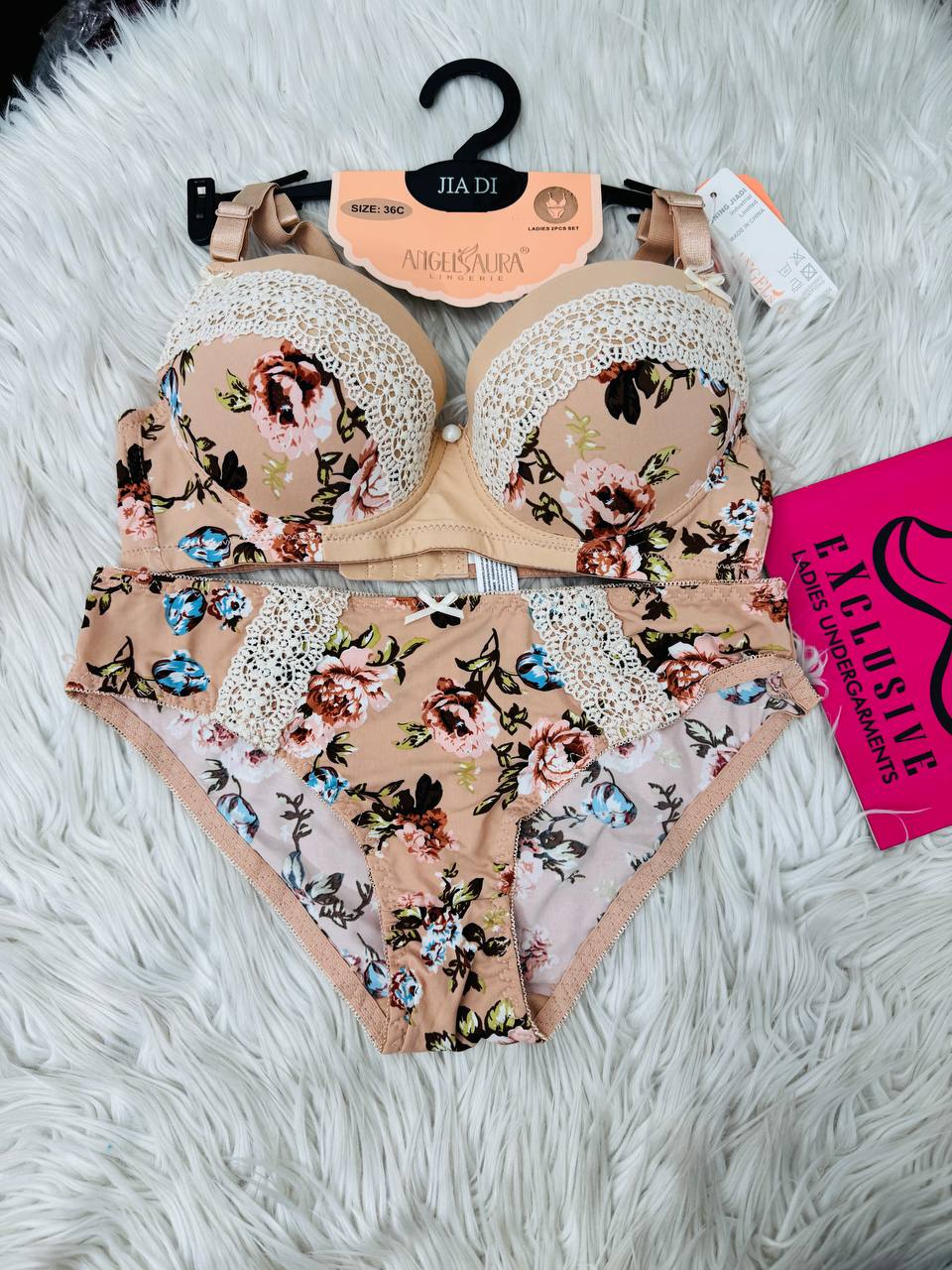 Floral  Bridal set Blossom Beauty 2-Piece Lingerie Set