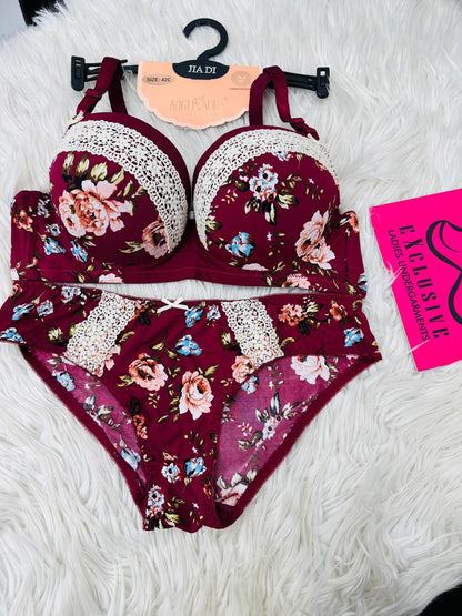 Floral  Bridal set Blossom Beauty 2-Piece Lingerie Set