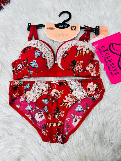 Floral  Bridal set Blossom Beauty 2-Piece Lingerie Set