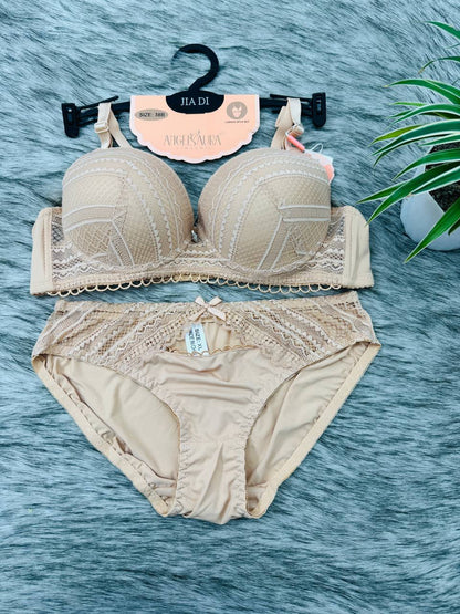 Midnight Wine Lace Net Intimates Bridal  Set