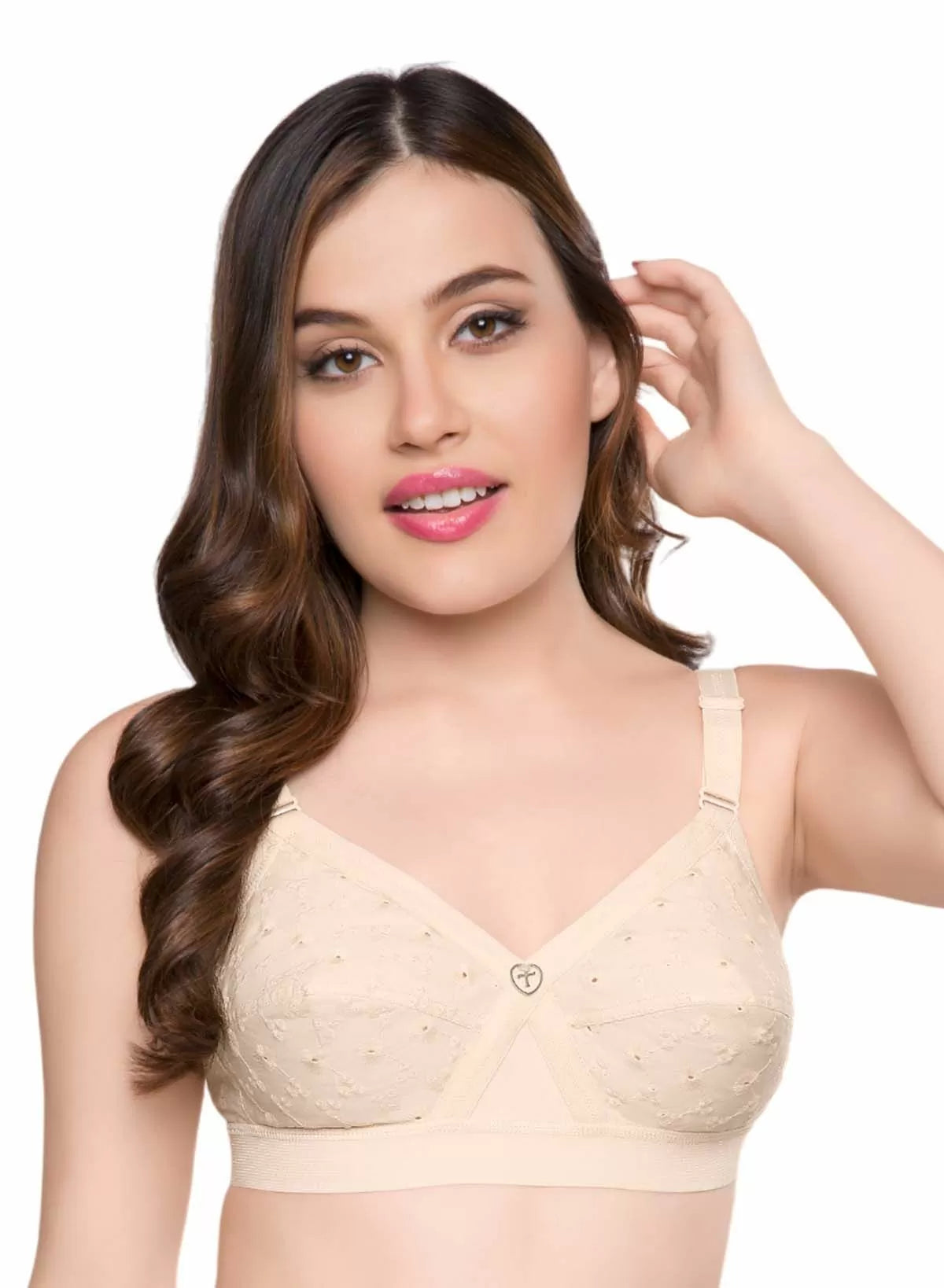 Imported Trylo Krutika Chikan No Wire Bra(Cross Fit)