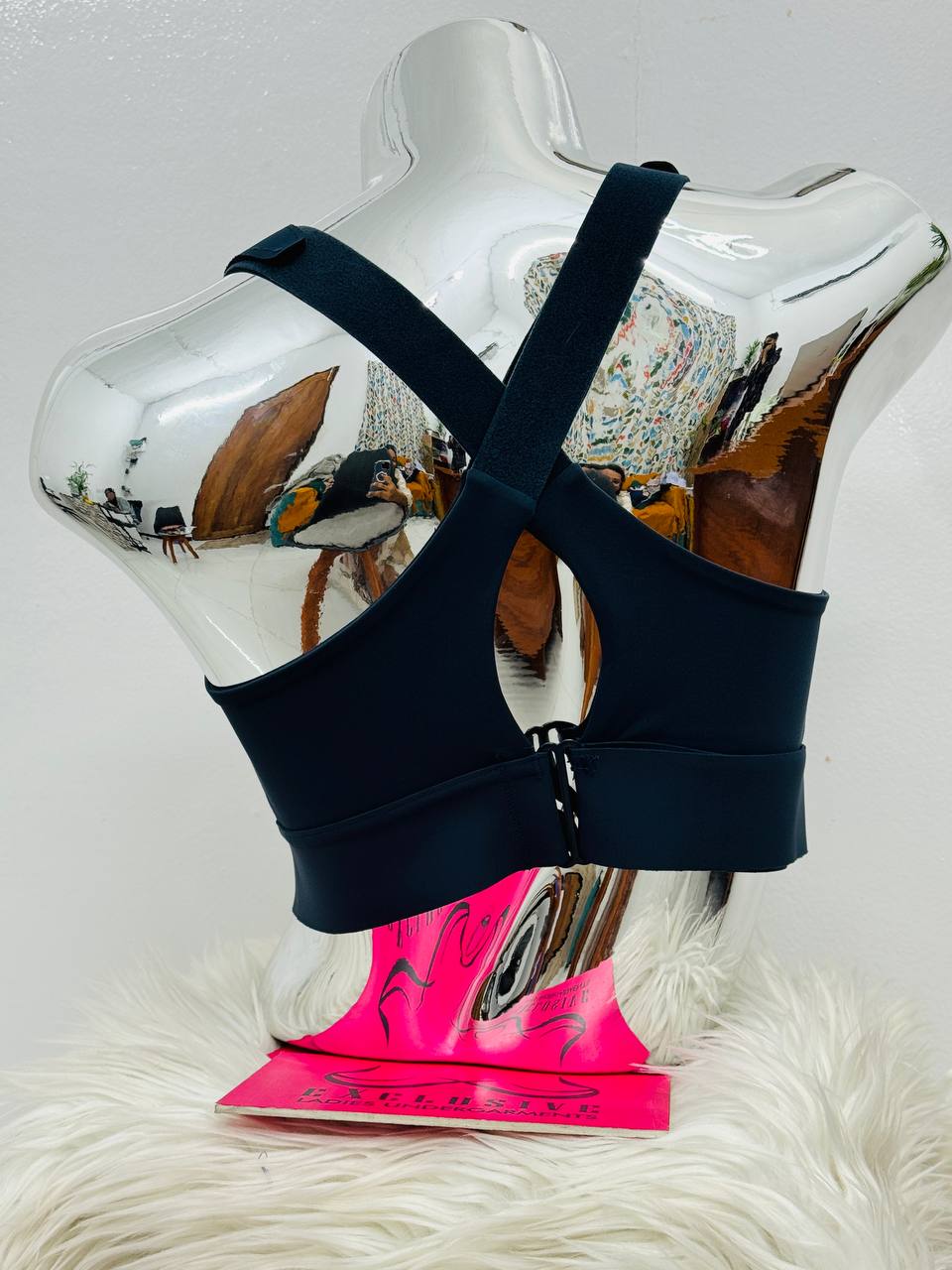 Multifunctional Heavy Front Zipper Sports Bra Comfortable Compression Fit Gym Athletic Support