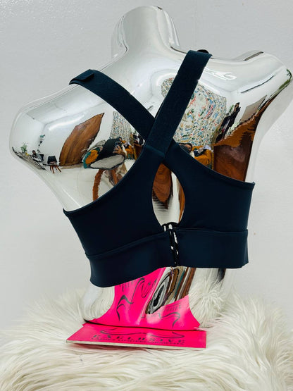 Multifunctional Heavy Front Zipper Sports Bra Comfortable Compression Fit Gym Athletic Support