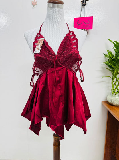 Embrace the Fantasy: Butterfly Hot Babydoll Nighty